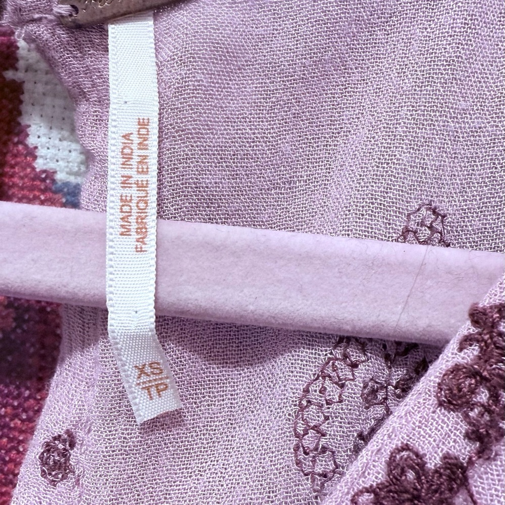 Free People Lavender and Burgundy Tunic Top - Picture 6 of 6